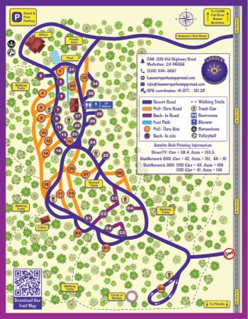 Map of Lassen RV Park & Campground in McArthur, CA